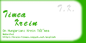 timea krein business card